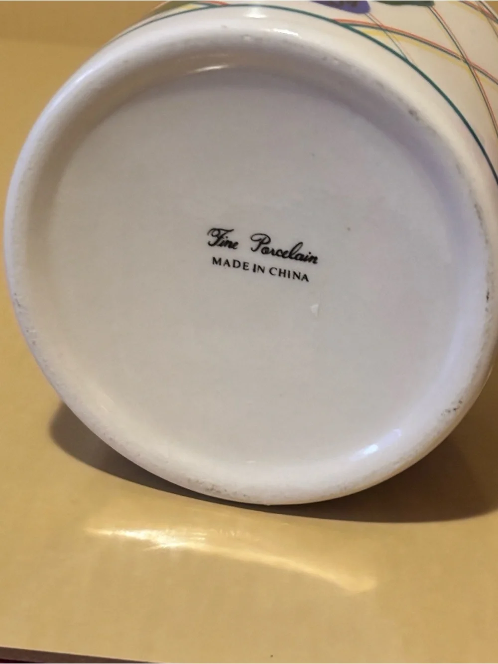 Porcelain Vegetable and Lattice Mug
